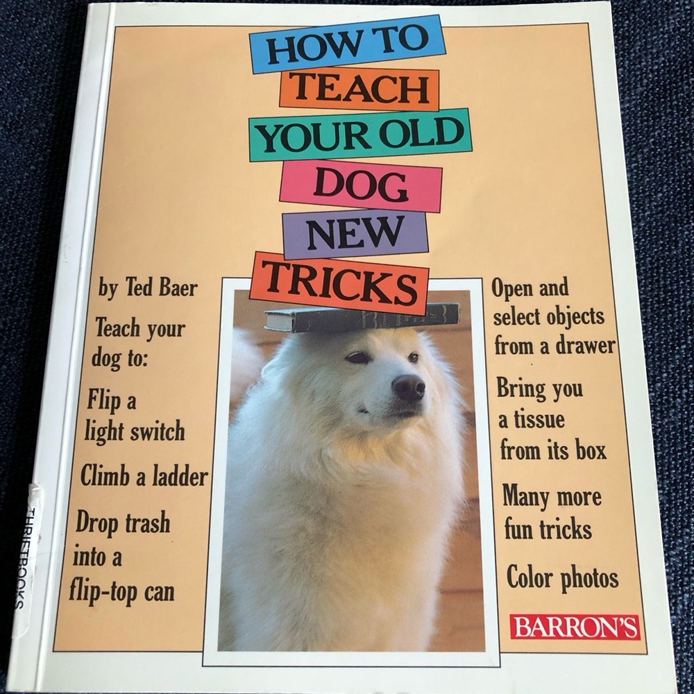 How To Teach Your Old Dog New Tricks - Beige Dog Training Book